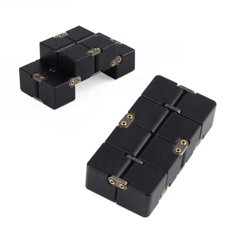 Premium Metal Infinity Cube Fidget Toy Aluminium Deformation Magical Infinite Cube Fidget Toys Stress Reliever for EDC Anxiety