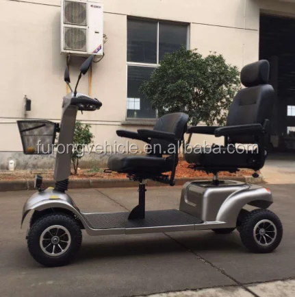 Four Wheel Full Suspension Professional Mobility Scooter with Double Seat