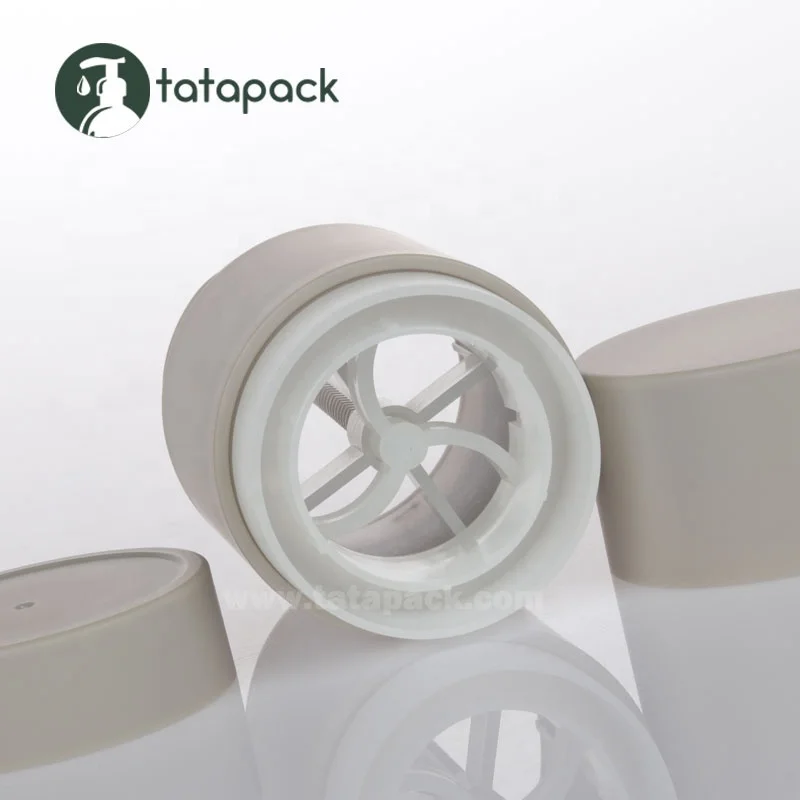 Matte Gray Plastic 50g Round Deodorant Container Eco Friendly 1.69oz Deodorant Containers for Shampoo In Solid, Sunscreen Stick