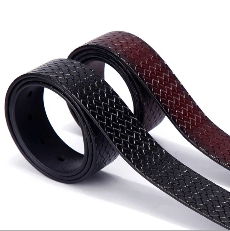 Italian Style Elegant Vegan Color Stamp Pin buckle Real Leather Mens Belts On Sale