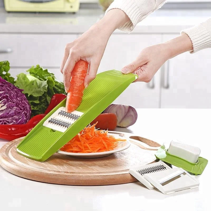 Household Kitchen Hand Plastic Mandoline Potato Vegetable Slicer