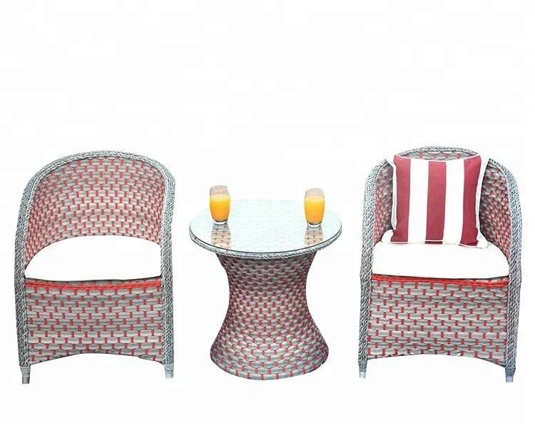 3 шт. горячая Распродажа современный стиль дешевый наружный ротанговый патио и сад плетеный обеденный круглый стол и 2 стула набор мебели