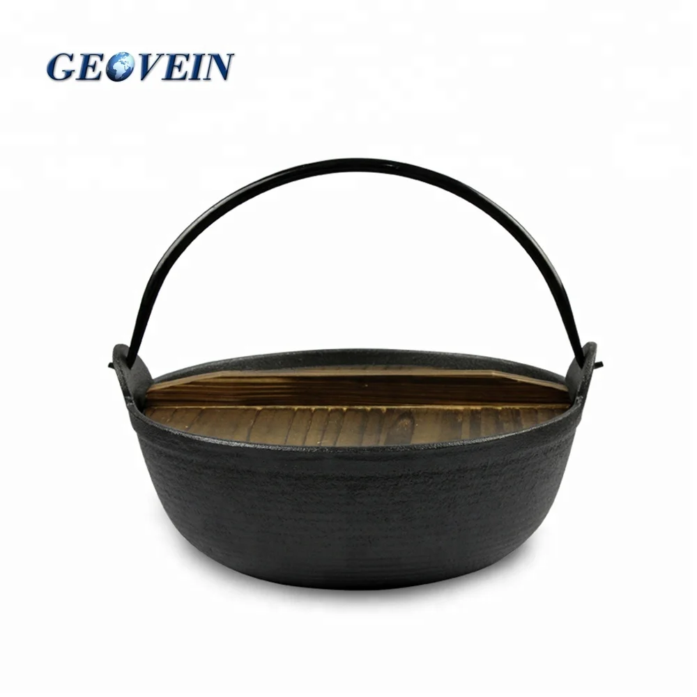 Wholesale Japanese Metal Iron Stew Pot Tonkatsu Cast iron Sukiyaki Nabe