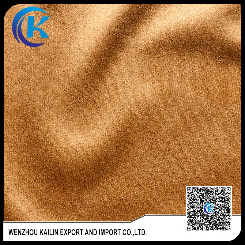 China Direct Textiles 100% Polyester Suede Fabric Compound Velveteen Bottom synthetic Leather Bonded Faux Fur