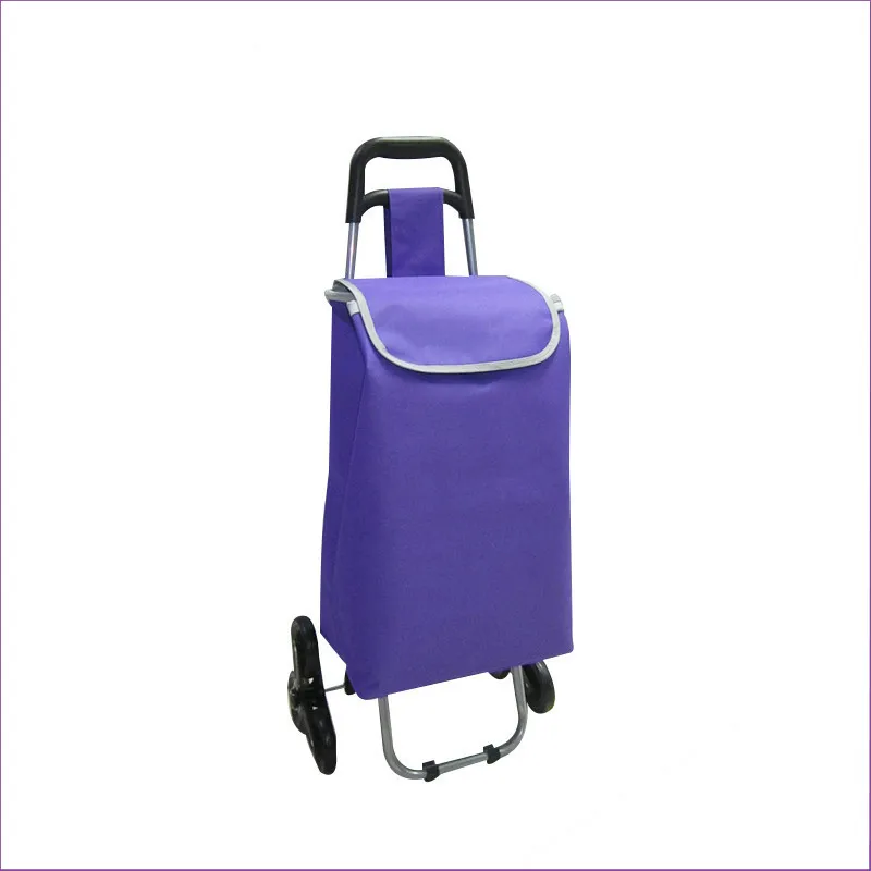 Factory Supply 6 Wheels 600D Trolley Folding Cart Bag Shopping Trolley Cart