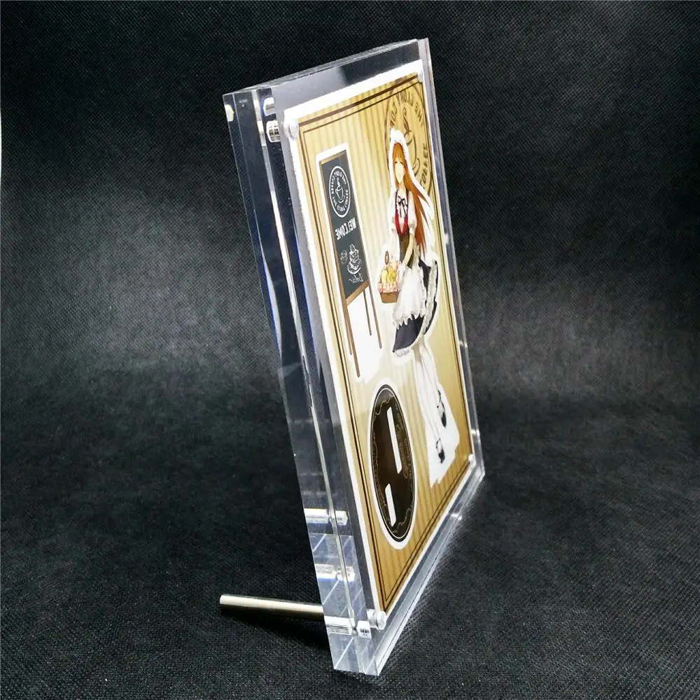 Multifunctional Clear Magnetic Acrylic Photo Frame Customized CD Holder Eco-friendly CNC Cut
