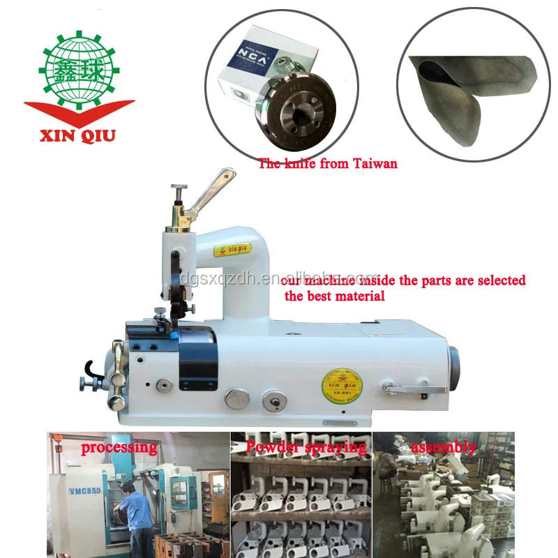 white industrial leather handbag skiving/sewing machine