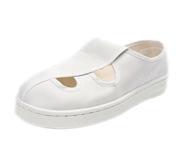 Hot selling  low cost white PVC butterfly esd shoes for workstation
