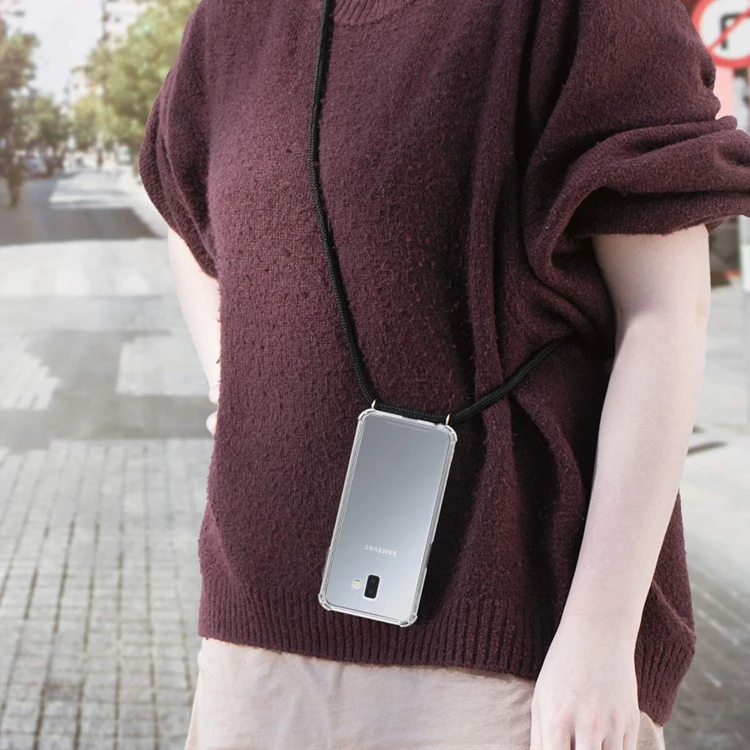 New Arrival Shock Proof Tpu Gel Case With Strap For Samsung Galaxy J6 Plus