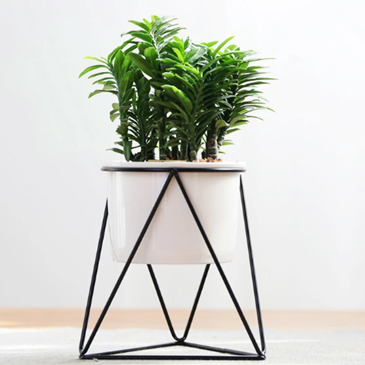 Gold Wrought Iron Flowers Stands, Small Planter Stand Outdoor