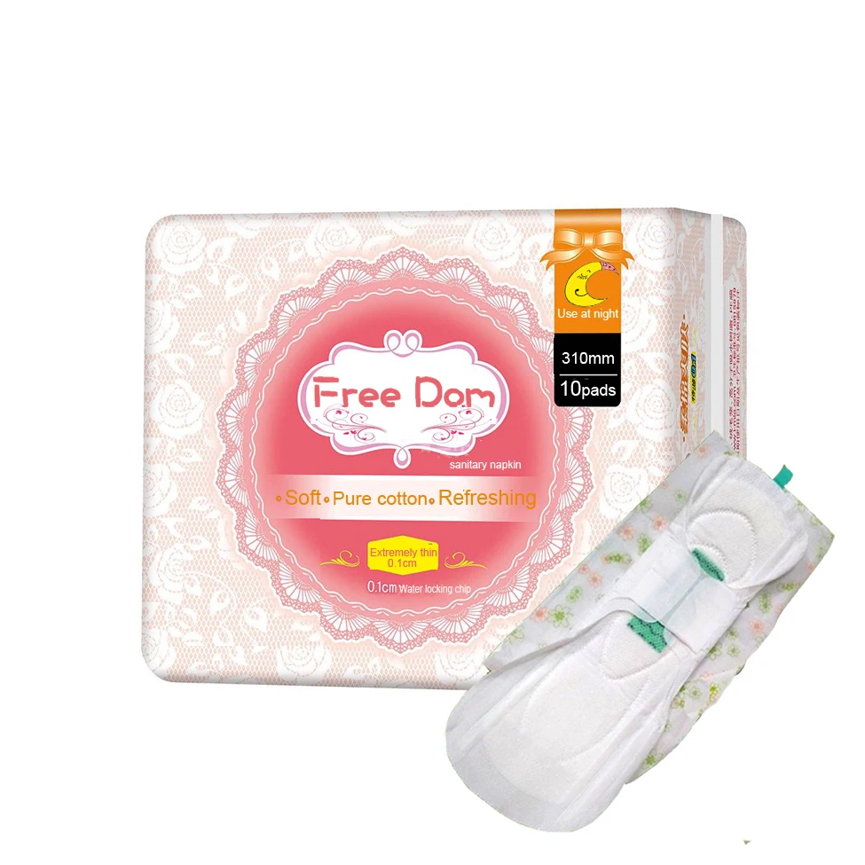 ultra-thin soft anion  sanitary napkin pads organic cotton tampons wholesale and custom