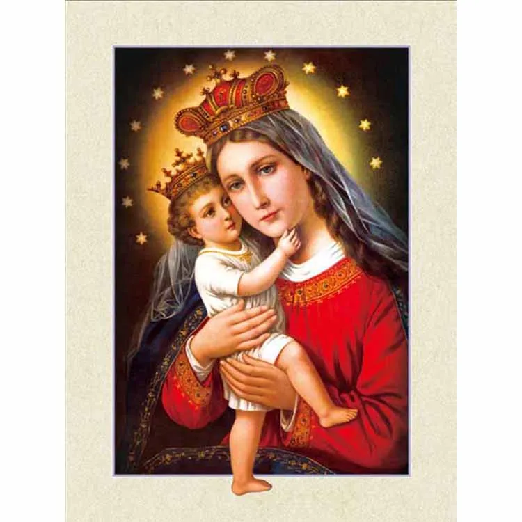 Лидер продаж, 3D-обои с изображением Иисуса, Марии и Креста, 5D, для украшения дома