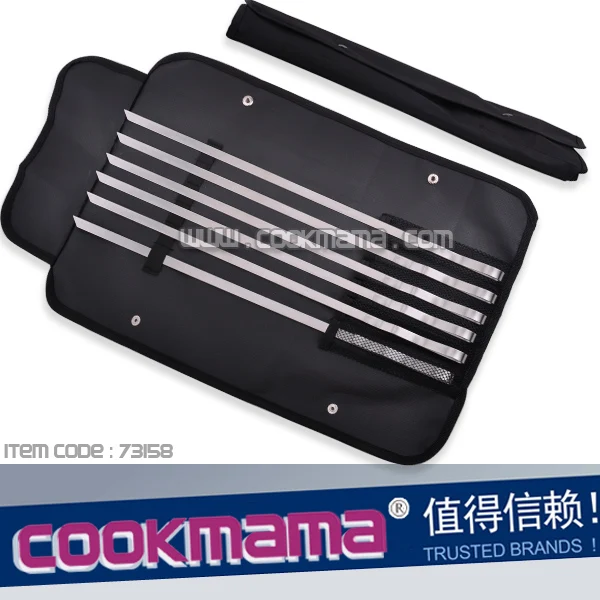 12PCS 58cm stainless steel kebab skewers with nylon bag