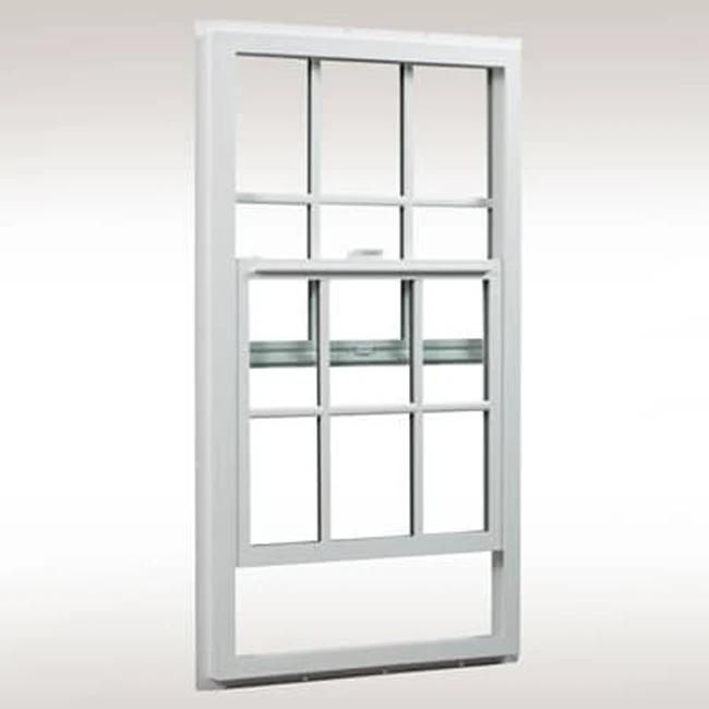 American  vinyl sliding from top to bottom lifting   window with special hardware for building home