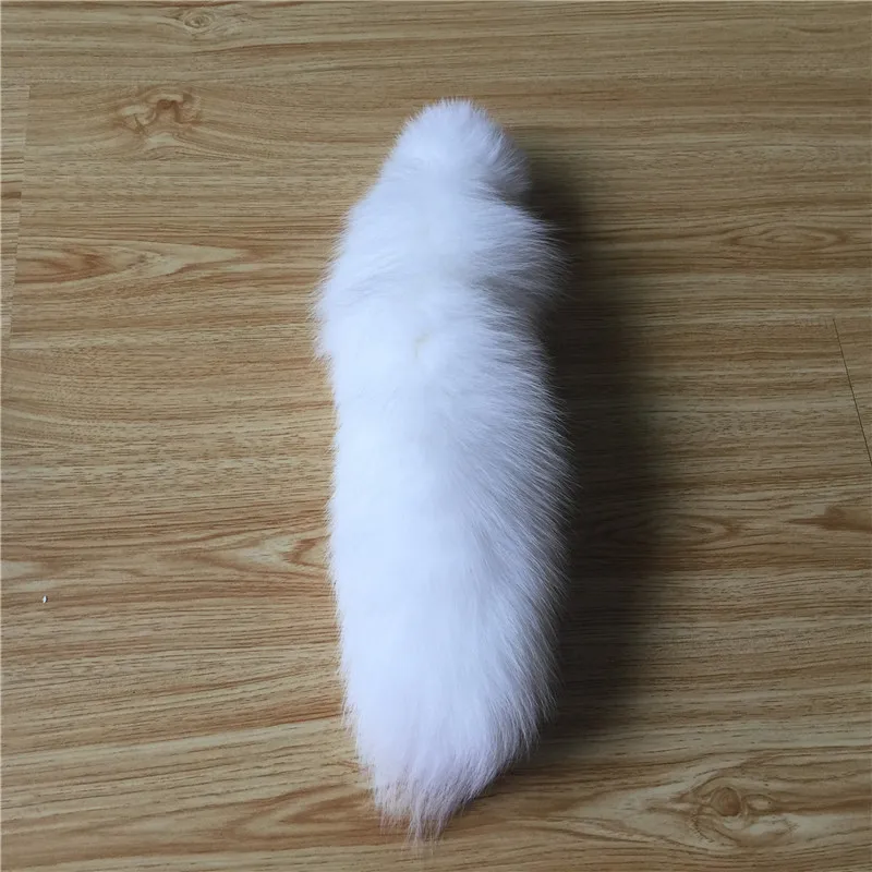 Real Fur Key Chain Fox Tail Fur Keychain White Fox Fur Tail