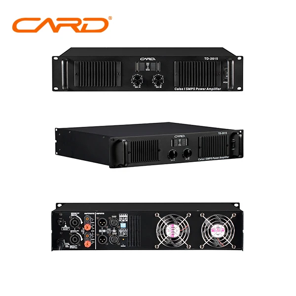 2 channel 1500w class td professional audio power amplifier