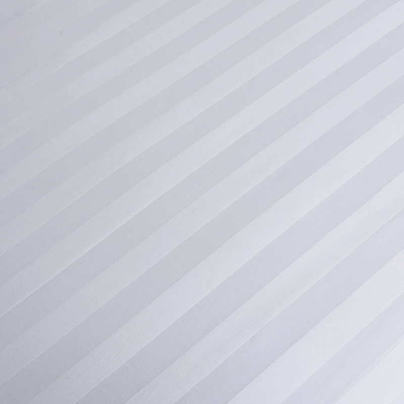 Wholesale 5 star luxury hotel duvet cover sets white 100 cotton satin stripe fabric hotel bedding set