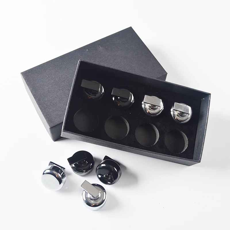 Диаметр 30 мм (1-1/8 дюйма) мини-шайбы Shuffleboard, набор из 8 черных/хромированных TSP-2148