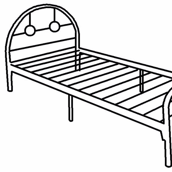 
America size iron bed / single bed made in China /metal tube bed frame 