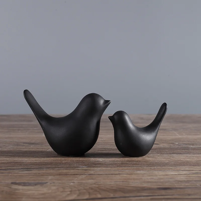 APHACATOP Nordic design Small bird art craft ceramic animal figurine for home and garden decoration