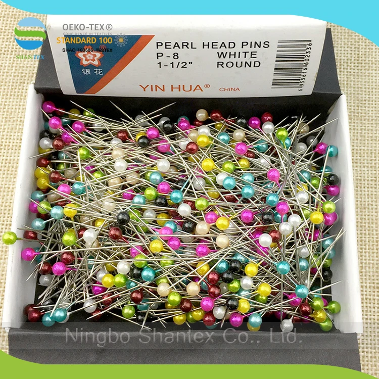 Plastic round pear head pins for shirts packaging accessories