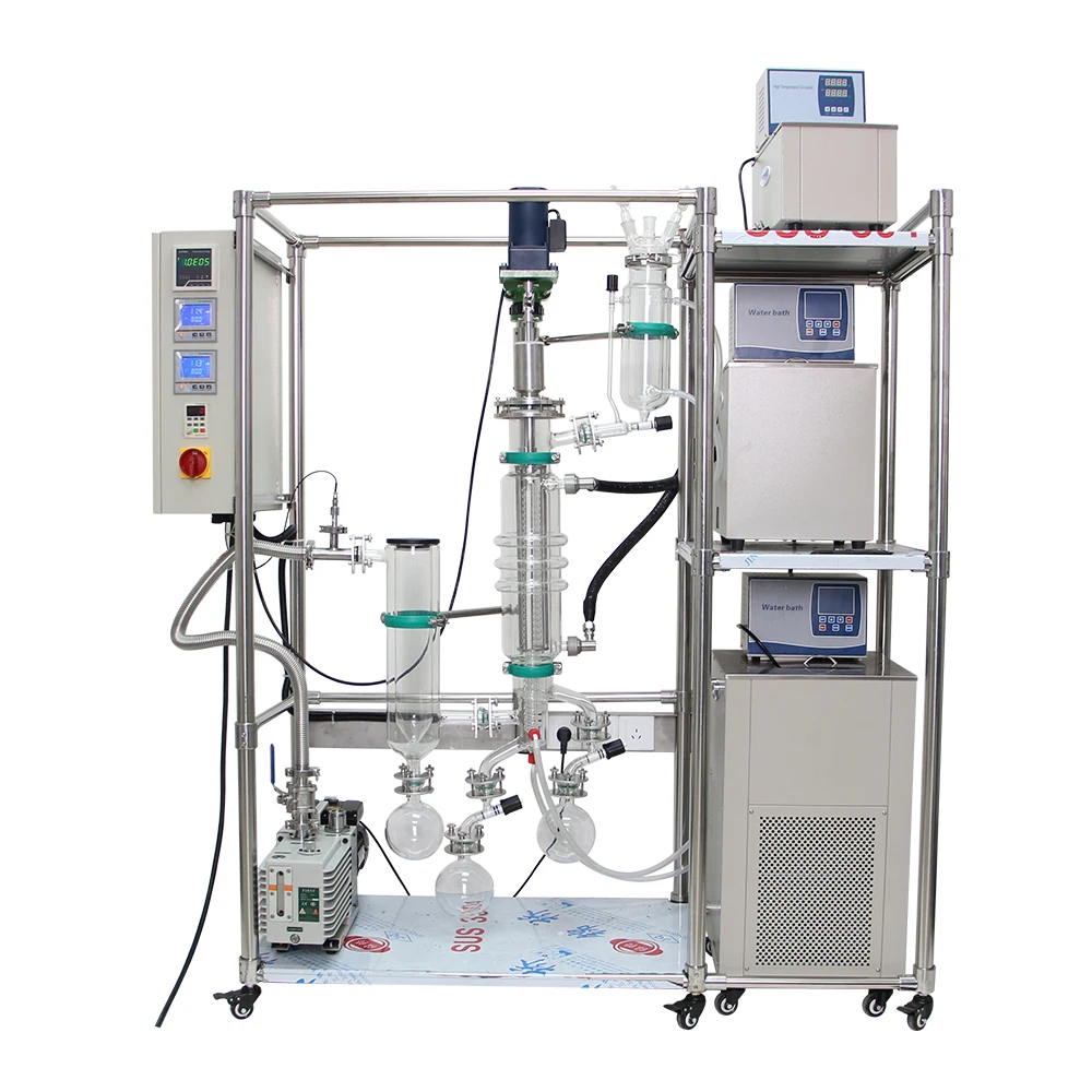 
Stock Available Lab Equipment Short Path Wiped Film Distillation Evaporator for Purifying CBD 
