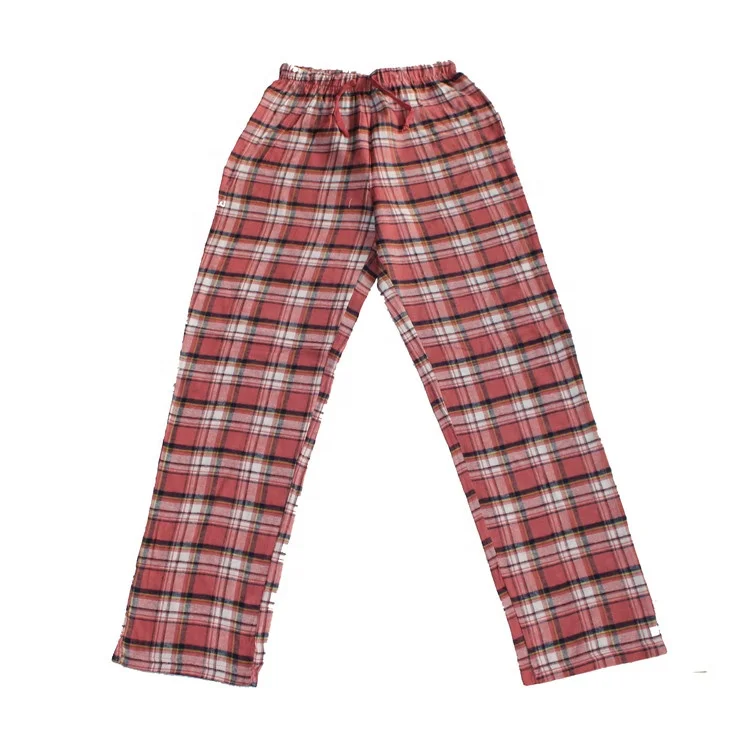 Ladies High Quality Flannel Plaid Pyjamas sets