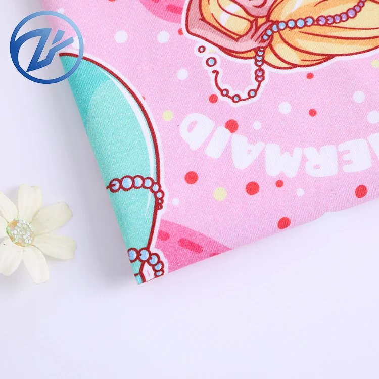 
Customized fabric 95 cotton 5 lycra 250gsm digital print fabric cut service 