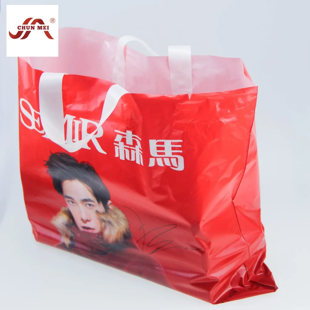 custom poly bag plastic bag with handle
