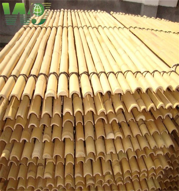 WY T-001 natural black bamboo poles for bamboo fences and bamboo panels