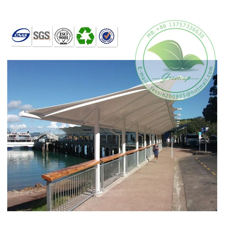 
High Quality White PVC Coated Waterproof Membrane Tensile Structure 