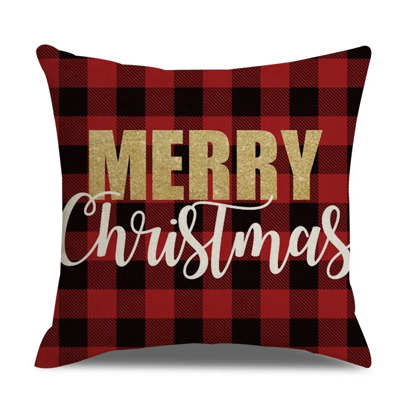 
Christmas cargo furniture cushion cover Christmas tree cushion cover deer printed travel outdoor decorative pillow cover 