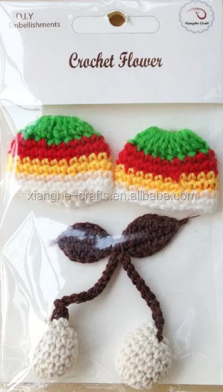 DIY Crochet Flower with Charm and Sticker for Scrapbook Decoration