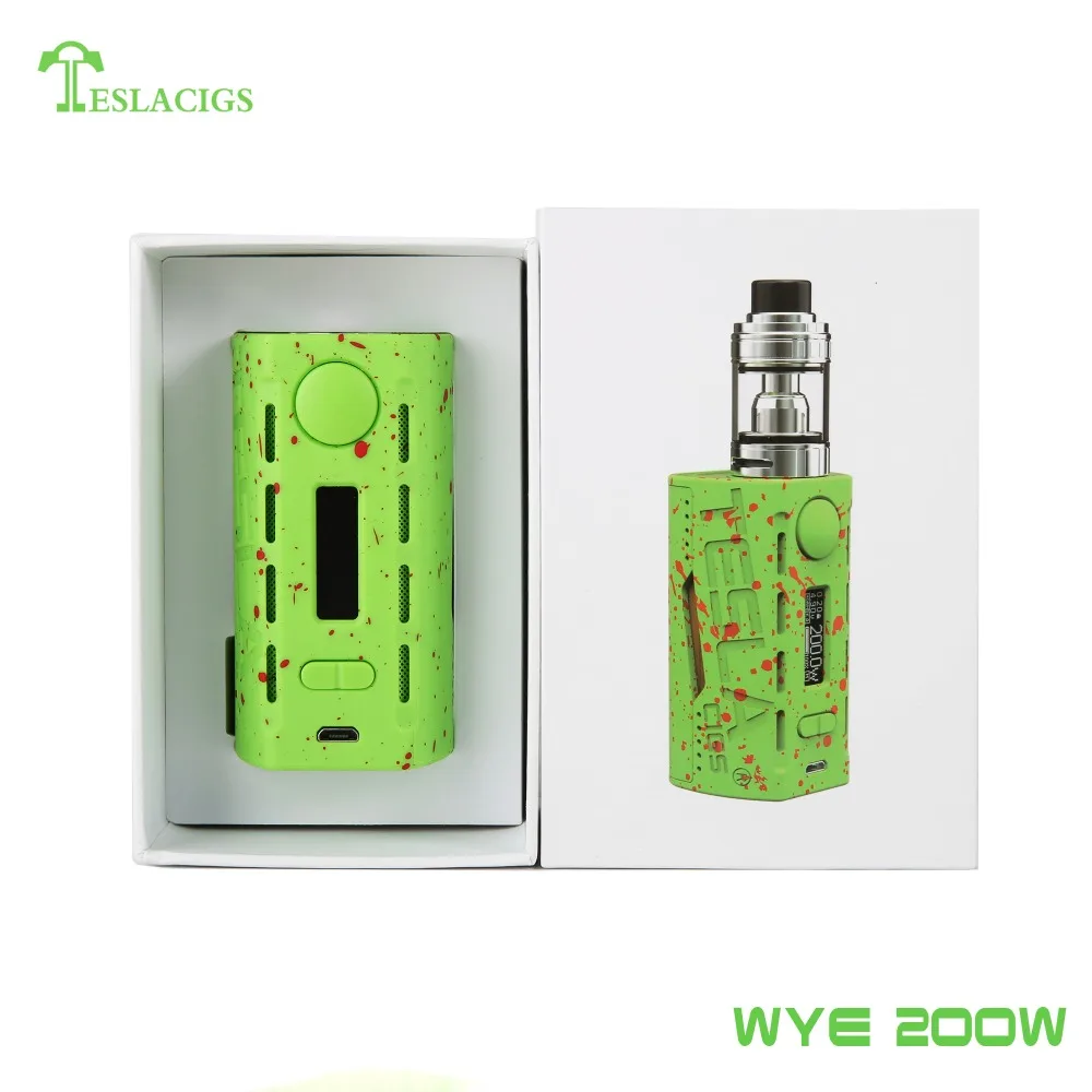 
Unique electronic products Tesla mod WYE 200W e-cigarette vape starter kit from authentic factory 