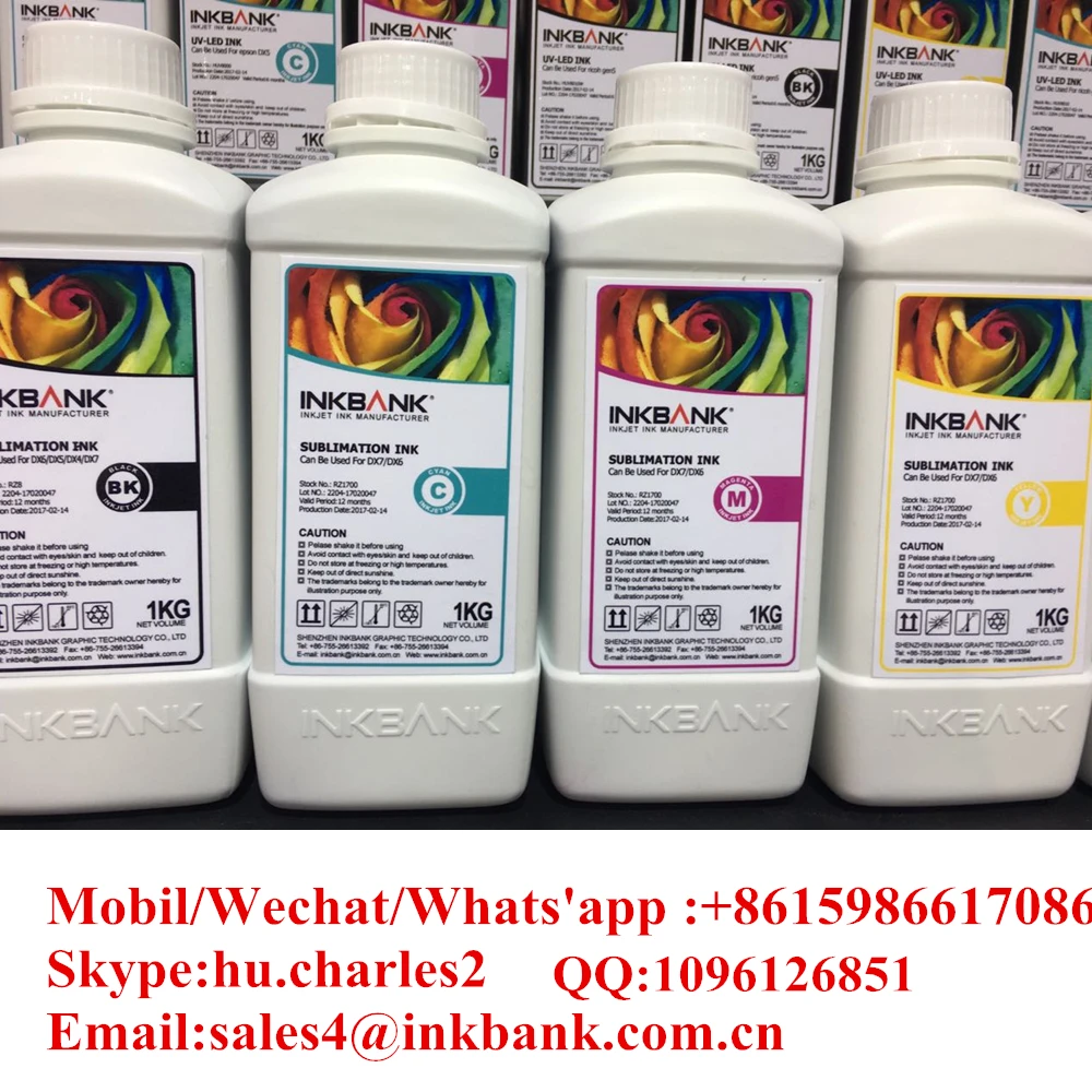 Top quality sublimation ink made in China , better color than Italy Kiian inkjet ink for epson printer