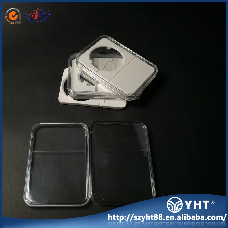 
Custom inner various diameter clear acrylic coin display holder slabs 
