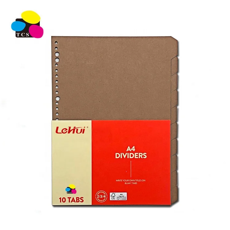 A4 High Quality Paper Index Divider  For File Folder