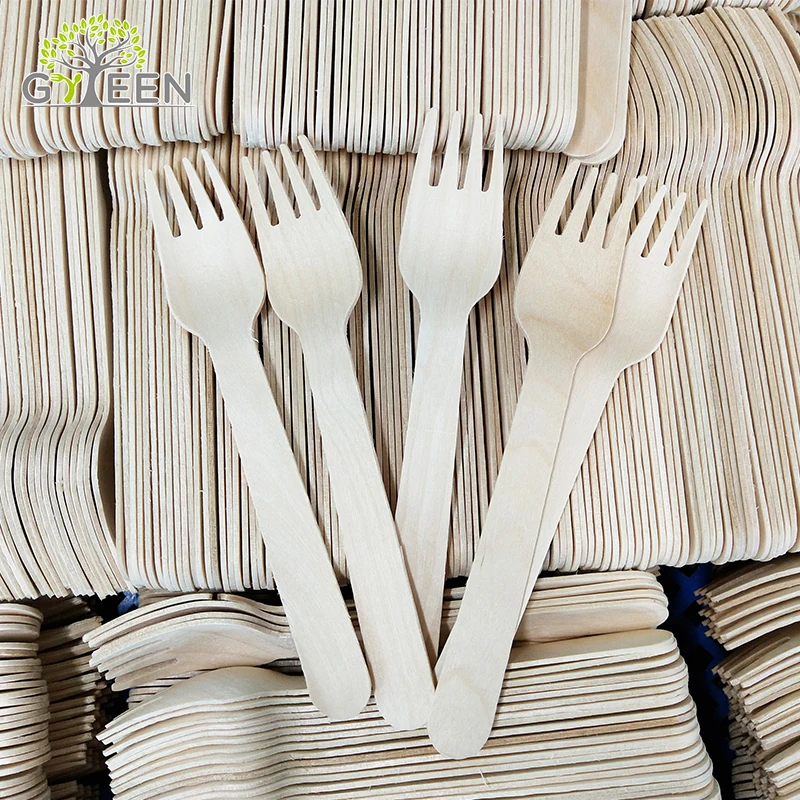 160mm Wholesale Eco-frinedly Compostable Biodegradable Disposable Wooden Fork