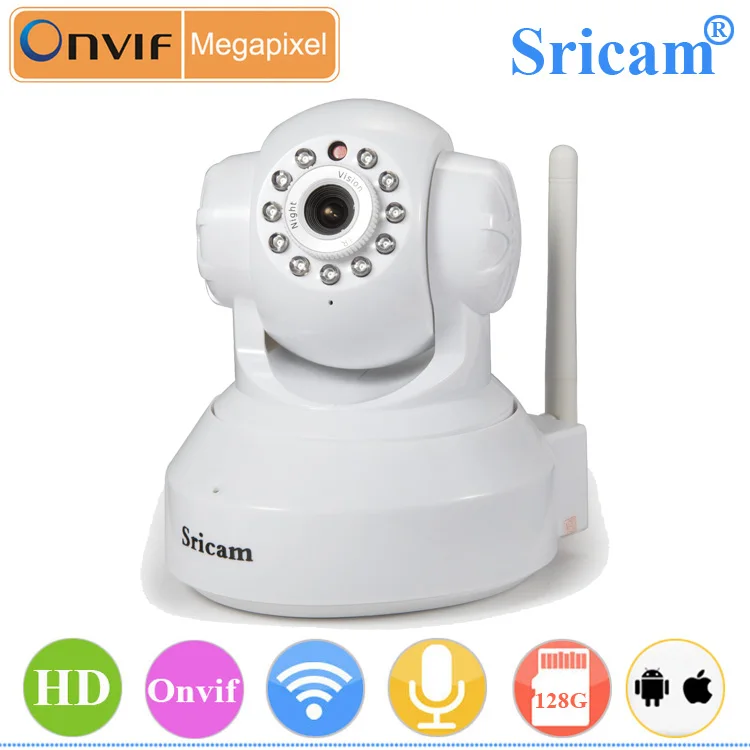 Sricam SP005 H.264 P2P крытый WIFI IP камера с Iphone App и Android