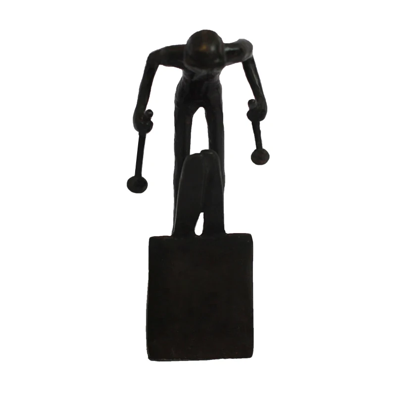 Metal Statue go skating  human  Sculpture Solo  Figurine For Decoration or bar decor