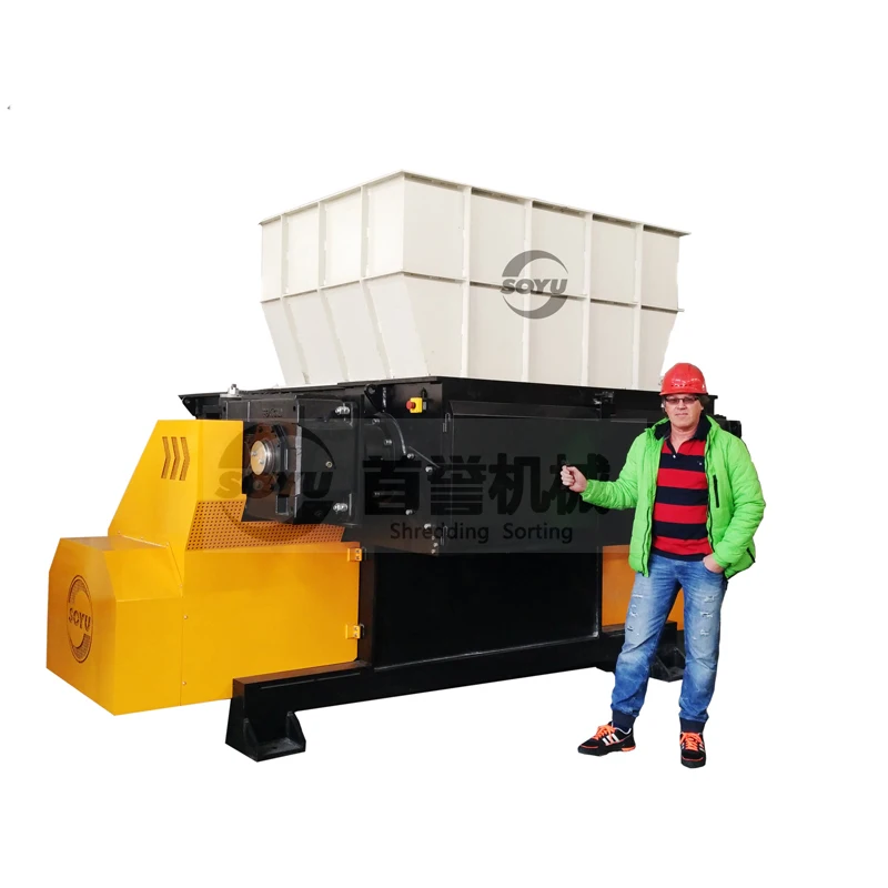 China single shaft shredder for plastic,wood,metal,drum,waste,glass