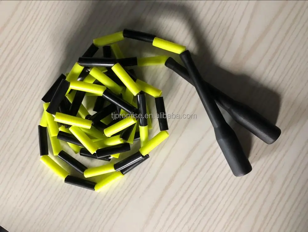 7ft Fitness Cheap Plastic Dutch Bamboo Knot Beaded Segmentation Jump Skipping Rope with Customized Logo