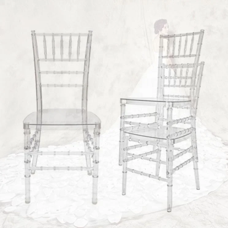 China high quality transparent acrylic used resin chiavari chairs for wedding