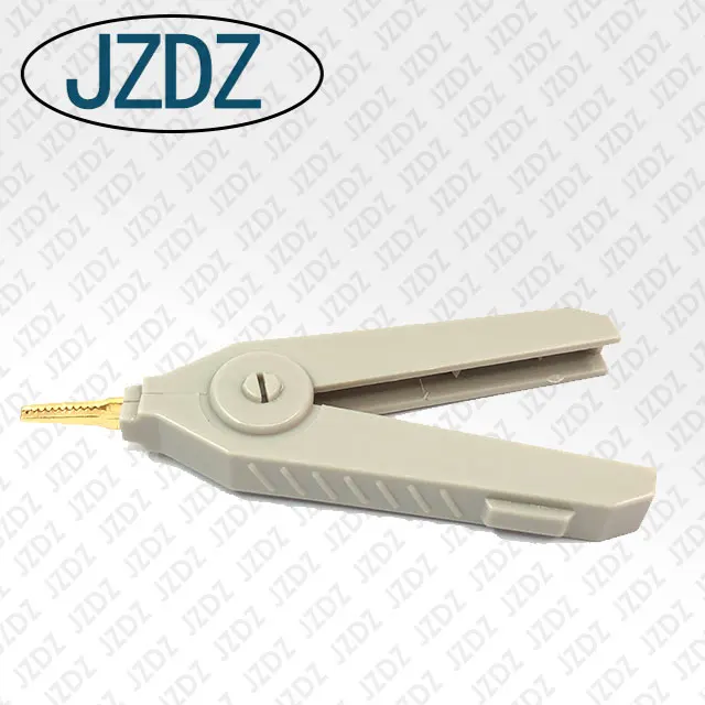 JZDZ J.60035  Large kelvin crocodile clip welded, gold plated Alligator clip