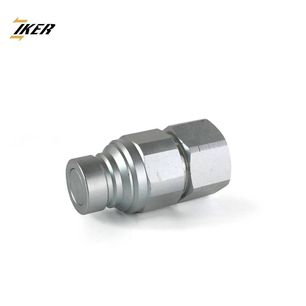 ISO16028 flush face quick disconnect shaft coupling for Cat excavator