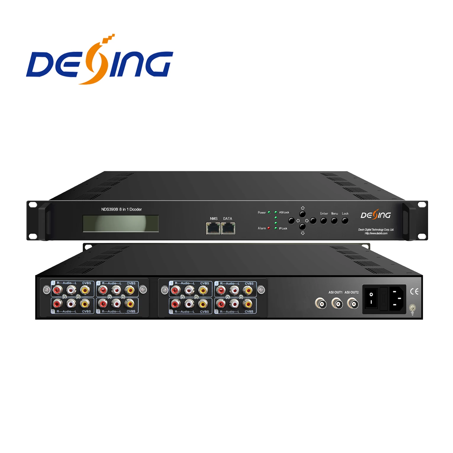 8 IP и ASI вход к 8 CVBS выходному декодеру