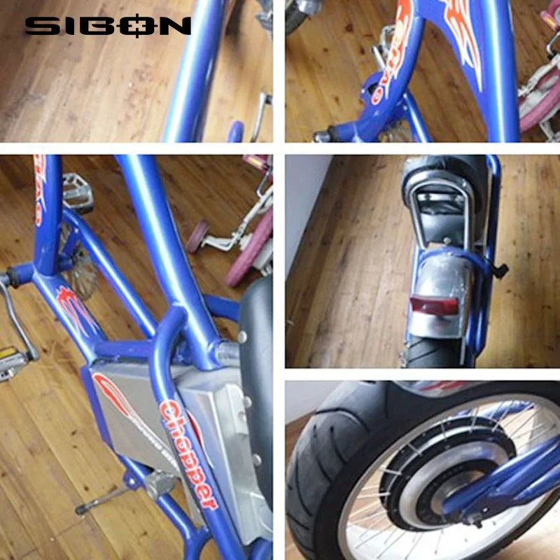 SIBON 250W CE brushless motor lead acid battery blue adult chopper electric bicycle fromchhinese factory