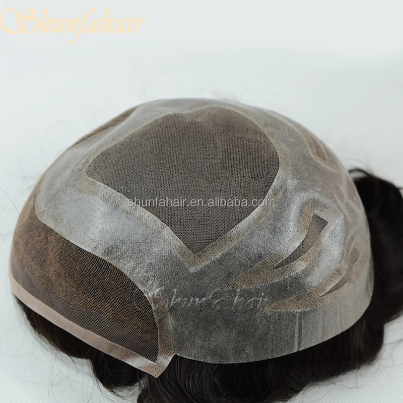 Toupee, hair system hair replacement factory in Qingdao China