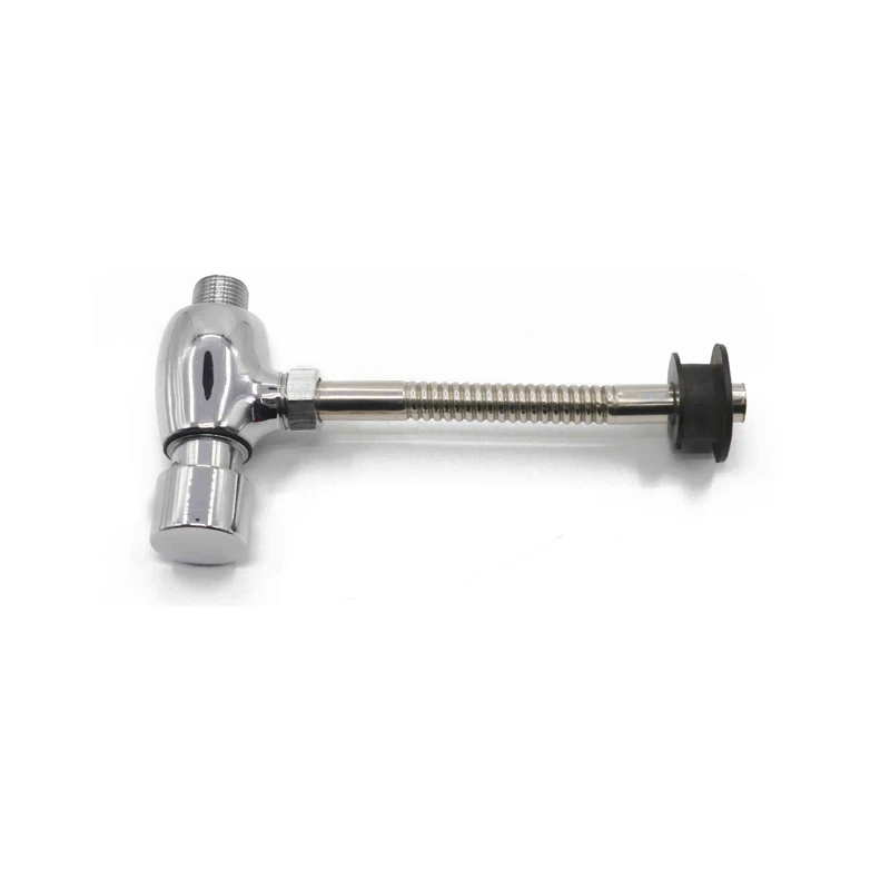 Jooka sanitary ware fitting in wall chromed polished time delay button urinal button flush valves