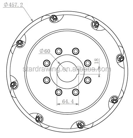 SS 8 ton load 18 inch heavy duty mecanum wheels forklift mecanum wheel